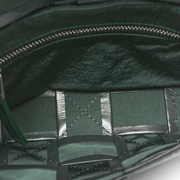 Bottega Veneta Paper Maxi Intreccio Small Cassette Crossbody Bag Raintree - Picture 5 of 7